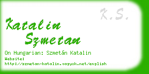 katalin szmetan business card